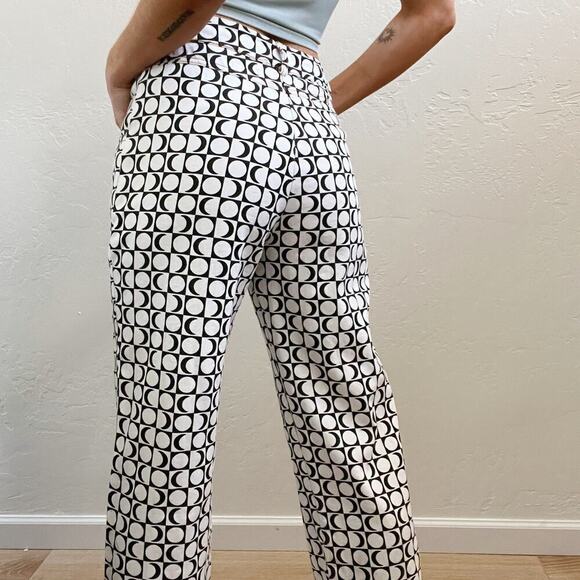 Love + Harmony Black Checkered Moon Print High Waist Jeans - Picture 1 of 4